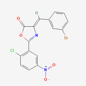 molecular formula C16H8BrClN2O4 B11688934 (4Z)-4-(3-bromobenzylidene)-2-(2-chloro-5-nitrophenyl)-1,3-oxazol-5(4H)-one 