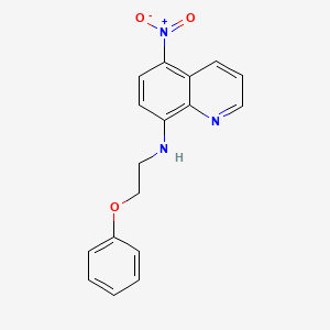 molecular formula C17H15N3O3 B11688952 5-nitro-N-(2-phenoxyethyl)quinolin-8-amine 