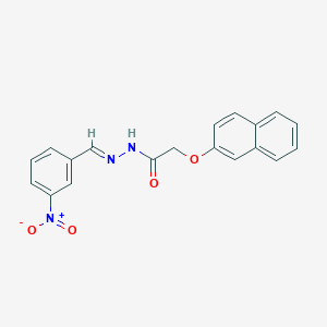 molecular formula C19H15N3O4 B11688963 2-(2-naphthyloxy)-N'-(3-nitrobenzylidene)acetohydrazide CAS No. 303086-56-8