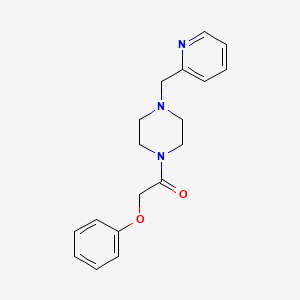 molecular formula C18H21N3O2 B11688994 2-Phenoxy-1-[4-(pyridin-2-ylmethyl)piperazin-1-yl]ethanone 