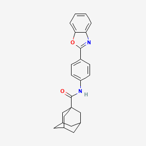 molecular formula C24H24N2O2 B11689016 N-[4-(1,3-benzoxazol-2-yl)phenyl]adamantane-1-carboxamide 