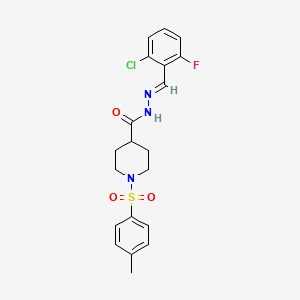 N'-[(E)-(2-chloro-6-fluorophenyl)methylidene]-1-[(4-methylphenyl)sulfonyl]piperidine-4-carbohydrazide