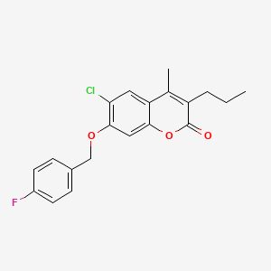 6-chloro-7-[(4-fluorobenzyl)oxy]-4-methyl-3-propyl-2H-chromen-2-one