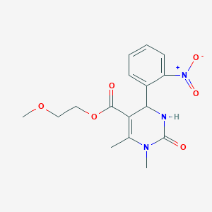 2-Methoxyethyl 1,6-dimethyl-4-(2-nitrophenyl)-2-oxo-1,2,3,4-tetrahydropyrimidine-5-carboxylate