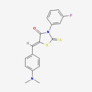 (5Z)-5-[4-(dimethylamino)benzylidene]-3-(3-fluorophenyl)-2-thioxo-1,3-thiazolidin-4-one