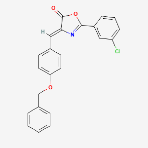 molecular formula C23H16ClNO3 B11689141 (4Z)-4-[4-(benzyloxy)benzylidene]-2-(3-chlorophenyl)-1,3-oxazol-5(4H)-one 