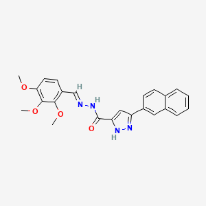 3-(2-Naphthyl)-N'-(2,3,4-trimethoxybenzylidene)-1H-pyrazole-5-carbohydrazide