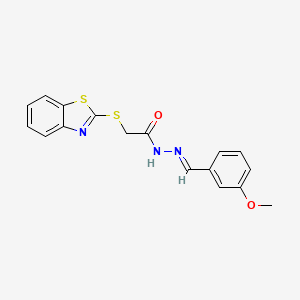 2-(1,3-benzothiazol-2-ylsulfanyl)-N'-[(E)-(3-methoxyphenyl)methylidene]acetohydrazide