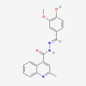 N'-[(E)-(4-hydroxy-3-methoxyphenyl)methylidene]-2-methylquinoline-4-carbohydrazide