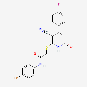 N-(4-bromophenyl)-2-{[3-cyano-4-(4-fluorophenyl)-6-oxo-1,4,5,6-tetrahydropyridin-2-yl]sulfanyl}acetamide