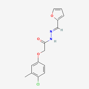 2-(4-chloro-3-methylphenoxy)-N'-[(E)-furan-2-ylmethylidene]acetohydrazide