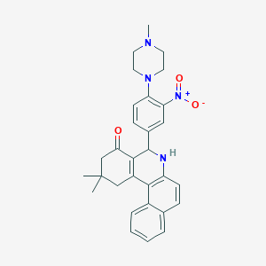 2,2-dimethyl-5-[4-(4-methylpiperazin-1-yl)-3-nitrophenyl]-2,3,5,6-tetrahydrobenzo[a]phenanthridin-4(1H)-one