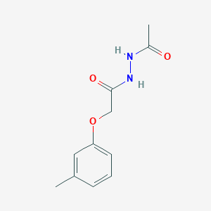 molecular formula C11H14N2O3 B11689227 N'-acetyl-2-(3-methylphenoxy)acetohydrazide 