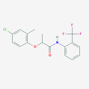 molecular formula C17H15ClF3NO2 B11689237 2-(4-chloro-2-methylphenoxy)-N-[2-(trifluoromethyl)phenyl]propanamide 