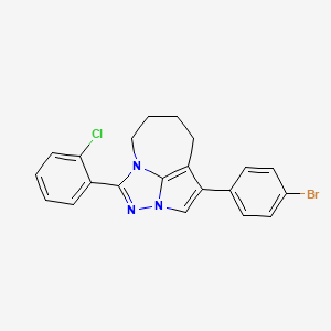 4-(4-Bromophenyl)-1-(2-chlorophenyl)-5,6,7,8-tetrahydro-2,2a,8a-triazacyclopenta[cd]azulene