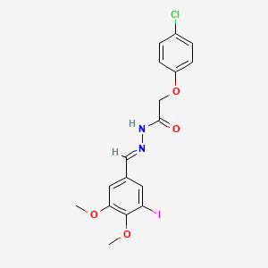 2-(4-chlorophenoxy)-N'-[(E)-(3-iodo-4,5-dimethoxyphenyl)methylidene]acetohydrazide