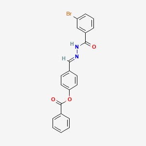 4-[(E)-{2-[(3-bromophenyl)carbonyl]hydrazinylidene}methyl]phenyl benzoate