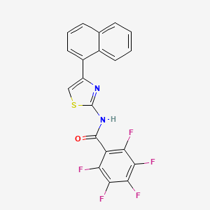 2,3,4,5,6-pentafluoro-N-[4-(naphthalen-1-yl)-1,3-thiazol-2-yl]benzamide