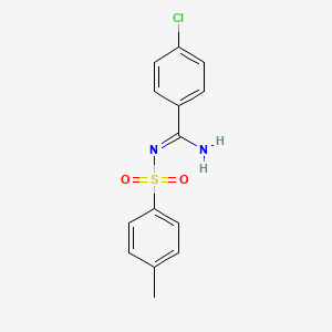 4-chloro-N'-[(4-methylphenyl)sulfonyl]benzenecarboximidamide