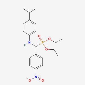 Diethyl [(4-nitrophenyl){[4-(propan-2-yl)phenyl]amino}methyl]phosphonate