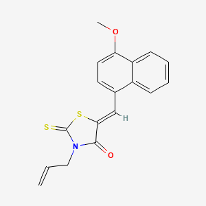 (5Z)-5-[(4-methoxynaphthalen-1-yl)methylidene]-3-(prop-2-en-1-yl)-2-thioxo-1,3-thiazolidin-4-one