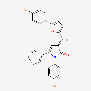 (3E)-1-(4-bromophenyl)-3-{[5-(4-bromophenyl)furan-2-yl]methylidene}-5-phenyl-1,3-dihydro-2H-pyrrol-2-one