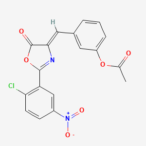 3-{(Z)-[2-(2-chloro-5-nitrophenyl)-5-oxo-1,3-oxazol-4(5H)-ylidene]methyl}phenyl acetate