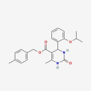 molecular formula C23H26N2O4 B11689481 4-Methylbenzyl 6-methyl-2-oxo-4-[2-(propan-2-yloxy)phenyl]-1,2,3,4-tetrahydropyrimidine-5-carboxylate 