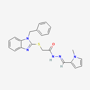 2-[(1-benzyl-1H-benzimidazol-2-yl)sulfanyl]-N'-[(E)-(1-methyl-1H-pyrrol-2-yl)methylidene]acetohydrazide