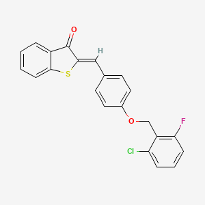 (2Z)-2-{4-[(2-chloro-6-fluorobenzyl)oxy]benzylidene}-1-benzothiophen-3(2H)-one