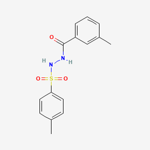 molecular formula C15H16N2O3S B11689508 3-methyl-N'-(4-methylbenzenesulfonyl)benzohydrazide 