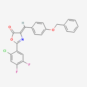 (4Z)-4-[4-(benzyloxy)benzylidene]-2-(2-chloro-4,5-difluorophenyl)-1,3-oxazol-5(4H)-one