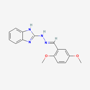 2-[(2E)-2-(2,5-dimethoxybenzylidene)hydrazinyl]-1H-benzimidazole