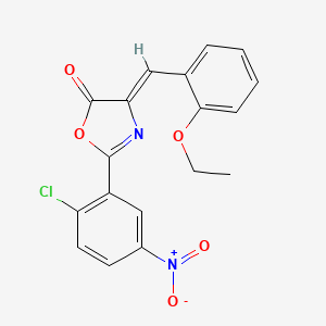 (4Z)-2-(2-chloro-5-nitrophenyl)-4-(2-ethoxybenzylidene)-1,3-oxazol-5(4H)-one