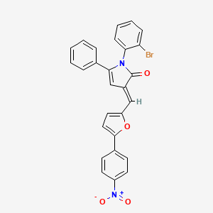 (3E)-1-(2-bromophenyl)-3-{[5-(4-nitrophenyl)furan-2-yl]methylidene}-5-phenyl-1,3-dihydro-2H-pyrrol-2-one