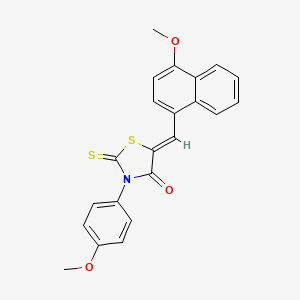 (5Z)-5-[(4-methoxynaphthalen-1-yl)methylidene]-3-(4-methoxyphenyl)-2-sulfanylidene-1,3-thiazolidin-4-one