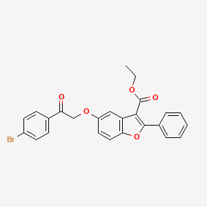 Ethyl 5-[2-(4-bromophenyl)-2-oxoethoxy]-2-phenyl-1-benzofuran-3-carboxylate