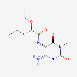 molecular formula C12H20N4O5 B1168965 N-(6-Amino-1,3-dimethyl-2,4-dioxo-1,2,3,4-tetrahydro-5-pyrimidinyl)-2,2-diethoxyacetamide CAS No. 115439-46-8