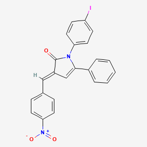 (3E)-1-(4-iodophenyl)-3-(4-nitrobenzylidene)-5-phenyl-1,3-dihydro-2H-pyrrol-2-one