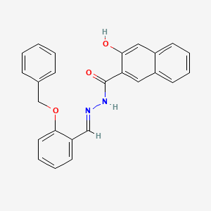 molecular formula C25H20N2O3 B11689675 N'-[(E)-[2-(Benzyloxy)phenyl]methylidene]-3-hydroxynaphthalene-2-carbohydrazide 