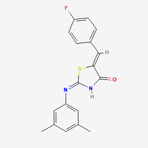 (2Z,5Z)-2-[(3,5-dimethylphenyl)imino]-5-(4-fluorobenzylidene)-1,3-thiazolidin-4-one