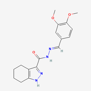 N'-[(E)-(3,4-dimethoxyphenyl)methylidene]-4,5,6,7-tetrahydro-1H-indazole-3-carbohydrazide