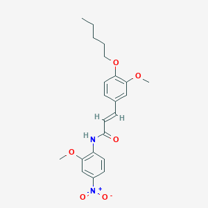 (2E)-N-(2-methoxy-4-nitrophenyl)-3-[3-methoxy-4-(pentyloxy)phenyl]prop-2-enamide