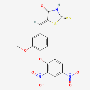 (5Z)-5-[4-(2,4-dinitrophenoxy)-3-methoxybenzylidene]-2-thioxo-1,3-thiazolidin-4-one