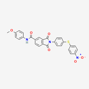 N-(4-methoxyphenyl)-2-{4-[(4-nitrophenyl)sulfanyl]phenyl}-1,3-dioxo-2,3-dihydro-1H-isoindole-5-carboxamide