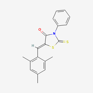 (5Z)-3-phenyl-2-sulfanylidene-5-[(2,4,6-trimethylphenyl)methylidene]-1,3-thiazolidin-4-one