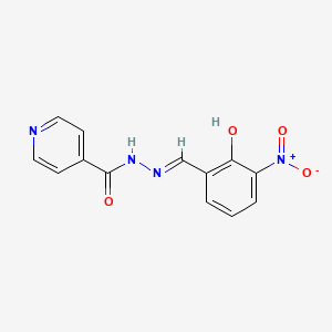 N'-[(E)-(2-hydroxy-3-nitrophenyl)methylidene]pyridine-4-carbohydrazide