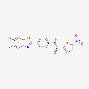 N-[4-(5,6-dimethyl-1,3-benzoxazol-2-yl)phenyl]-5-nitrofuran-2-carboxamide