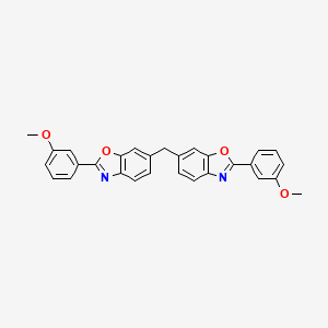 2-(3-Methoxyphenyl)-6-{[2-(3-methoxyphenyl)-1,3-benzoxazol-6-yl]methyl}-1,3-benzoxazole