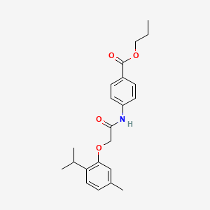 Propyl 4-({[5-methyl-2-(propan-2-yl)phenoxy]acetyl}amino)benzoate